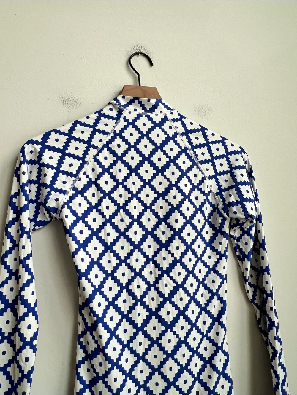 SZ Blockprints™ X J.Crew long-sleeve rash guard 1/2 Zip Small Geometric Beach - Picture 12 of 13
